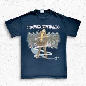VTG Early Y2k Singer Chris Brown Tshirt Sz Small
